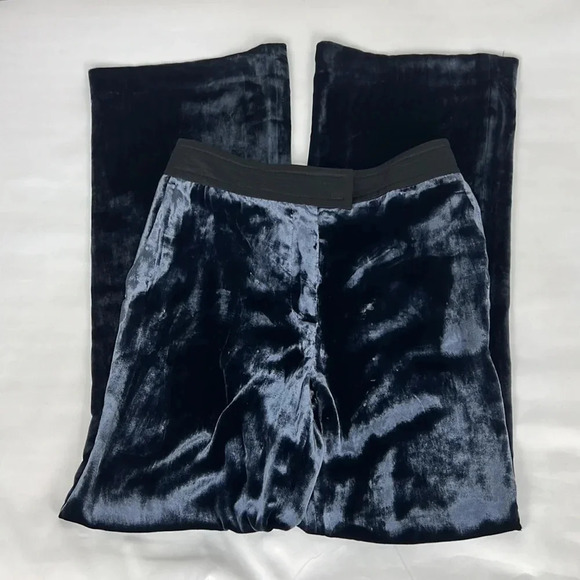 Tara Jarmon 36 Velvet Front Pocket Silk Rayon Blend Shimmery Pant - Picture 2 of 8